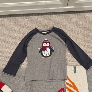 Minibamba Grey Penguin Kids Shirt 3T